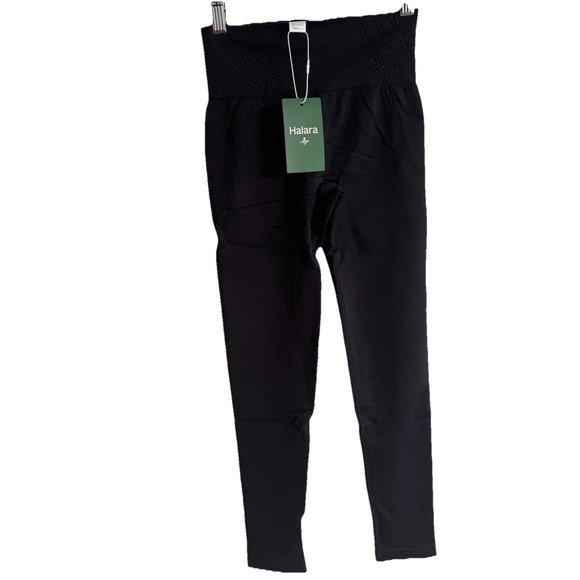Halara High Waisted Seamless Compression Leggings 7/8 Length Black XS NWT - Picture 1 of 11